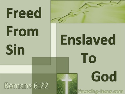 Romans 6:22 Freed From Sin And Enslaved To God (sage)